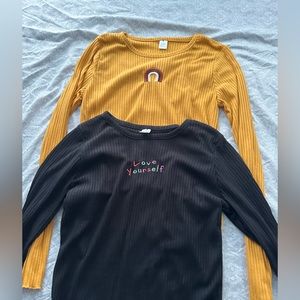 2 Crop Top Long-Sleeve